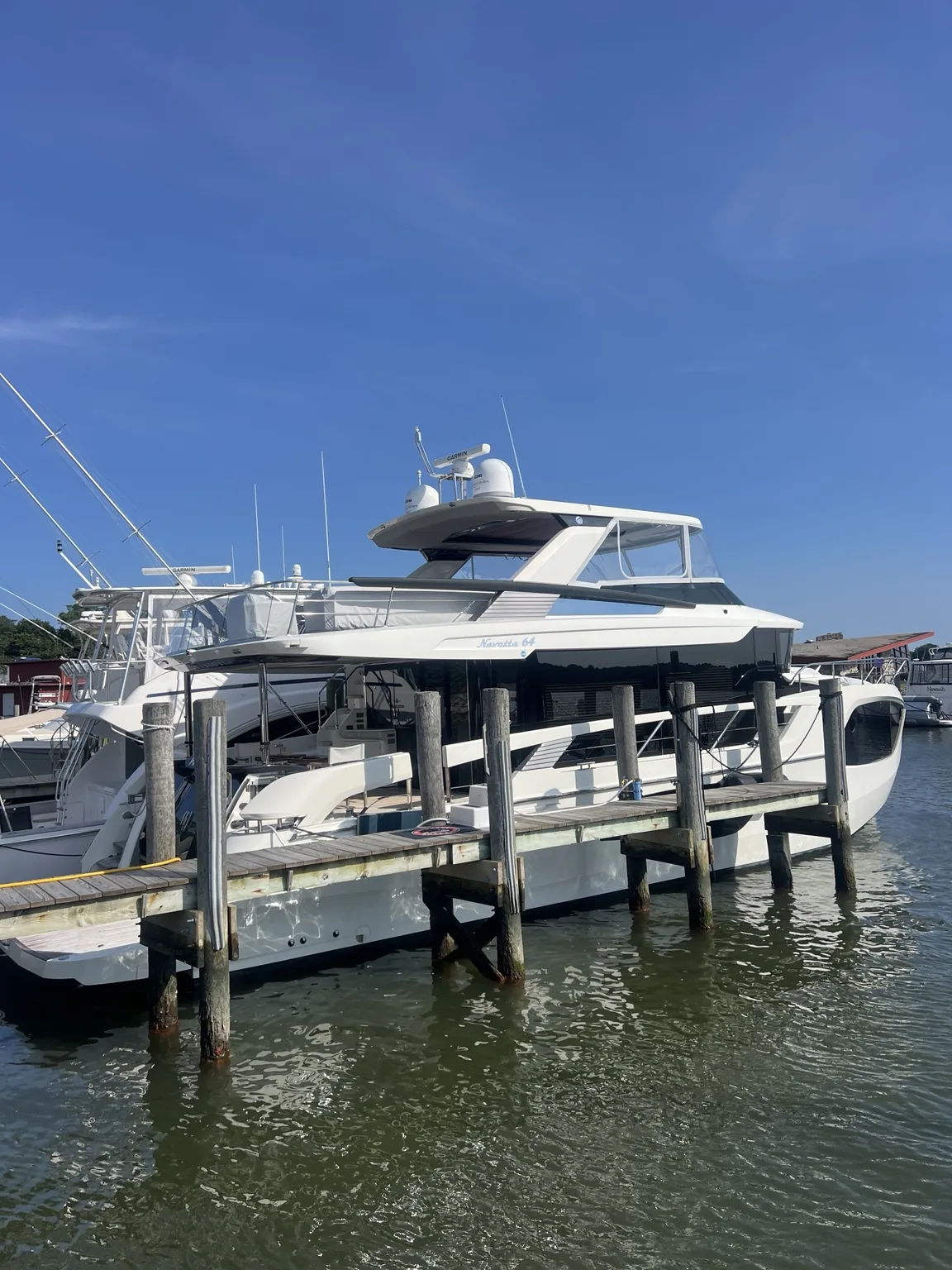 Detailing the foredeck of a large motor yacht