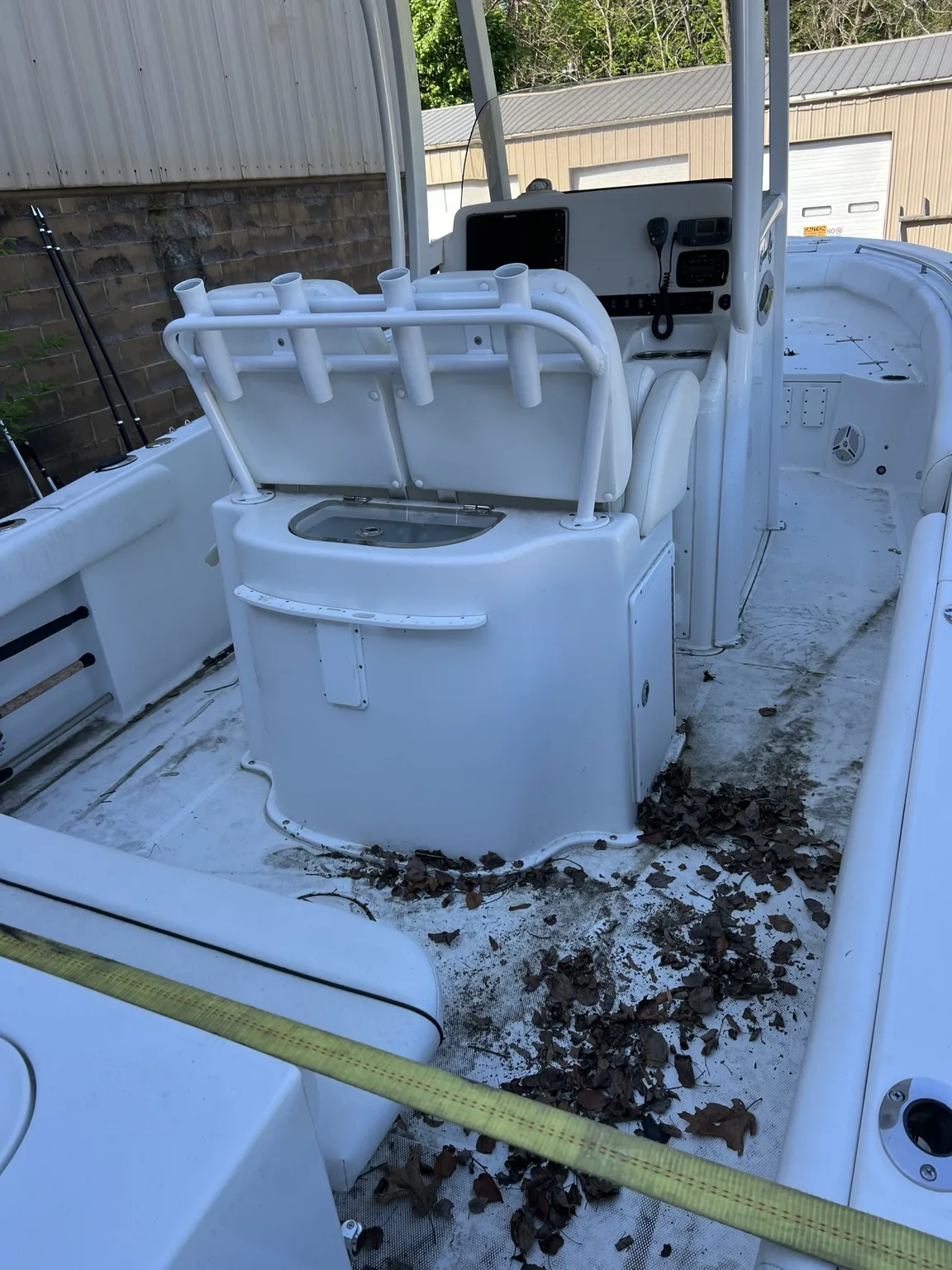 Center console cockpit before detailing