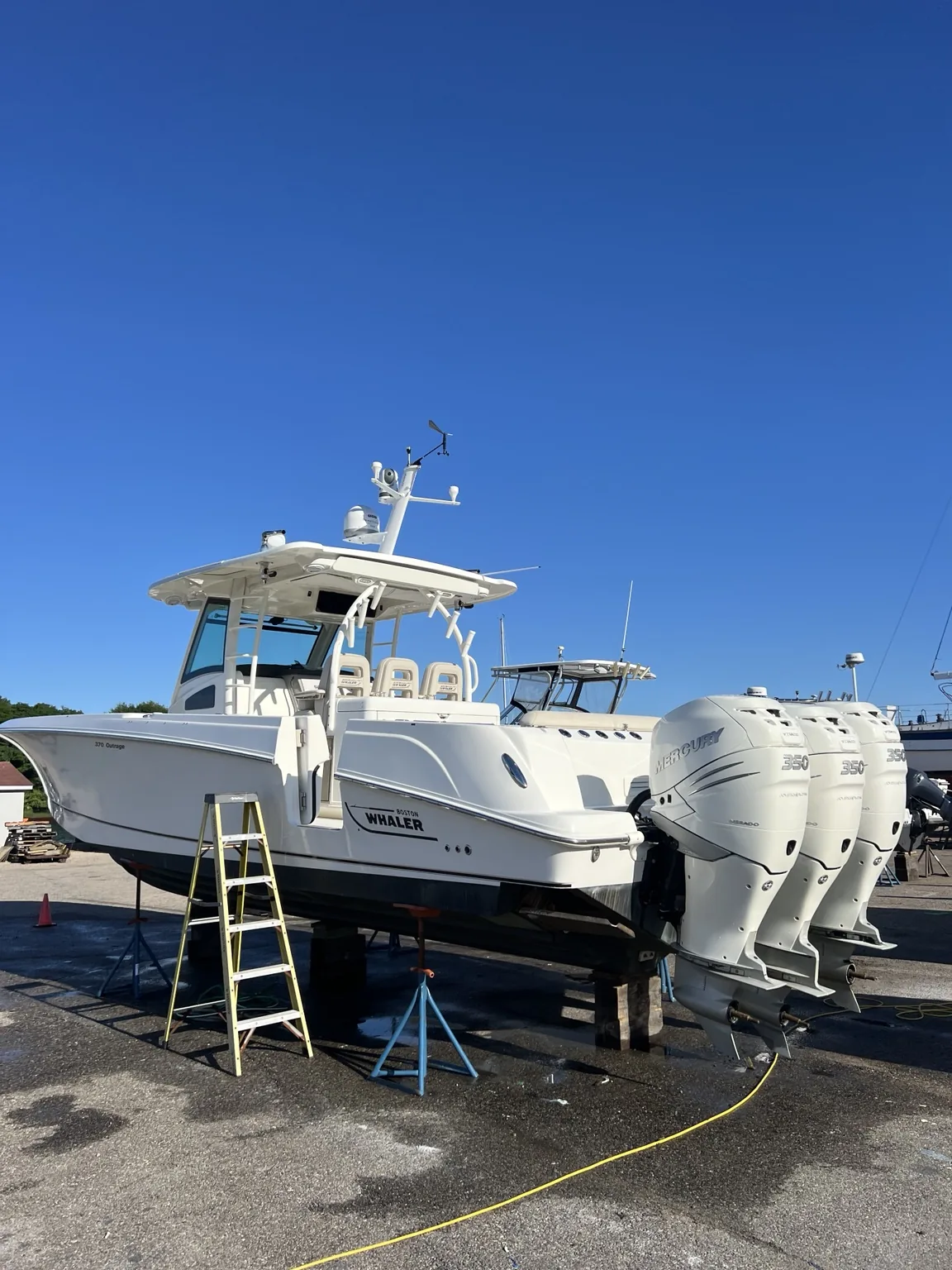 Boston Whaler 370 Outrage on land